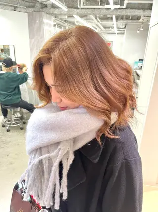 セミロング カラー 💎夏葵 ハイライト /デザイン特化のヘアスタイル