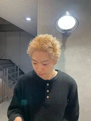 ショート カラー パーマ メンズ 🔥メンズ 特化🔥菊水皐暉🔥のヘアスタイル