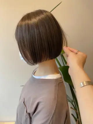 ショート レイヤー/韓国/ボブ 縮毛矯正/畠中ケントのヘアスタイル