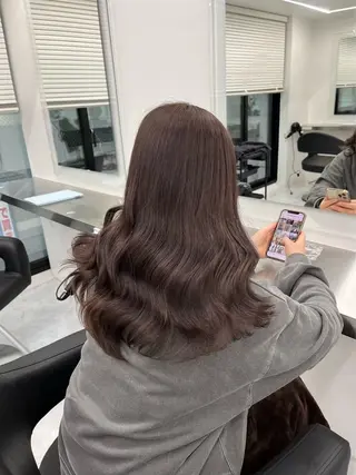 セミロング カラー ヘアアレンジ 透明感ラベンダー💗 SHOのヘアスタイル