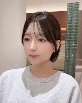 ミディアム カラー パーマ 田中航平/渋谷ボブ/ レイヤーボブのヘアスタイル