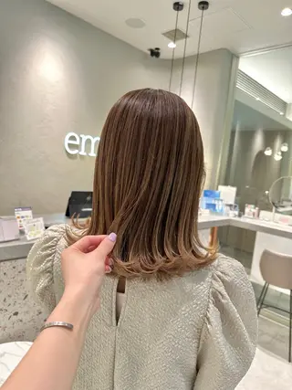 ミディアム カラー 高松 沙耶のヘアスタイル