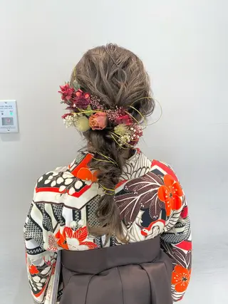 ヘアアレンジ 似合わせ艶髪カラー ❤️ハダユミのヘアスタイル