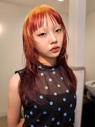 セミロング カラー デザイン/レイヤー Kaito🐩/栄のヘアスタイル