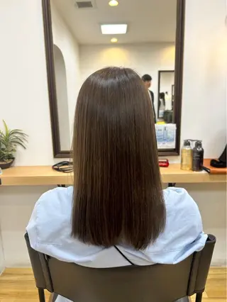 ロング MOLLASALON 浅香山店所属・髪質改善カラー 縮毛矯正🤍辻桃加のヘアスタイル