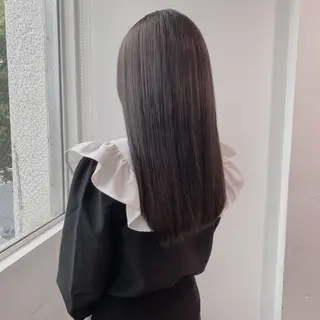 ロング カラー 韓国レイヤー🕊️ 柔らかベージュ🧸のヘアスタイル