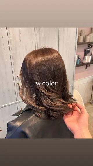 カラー 🌱なゆみ🌱透明感 /ナチュラル/高宮のヘアスタイル