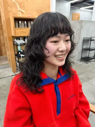 ミディアム パーマ tuco eicoのヘアスタイル