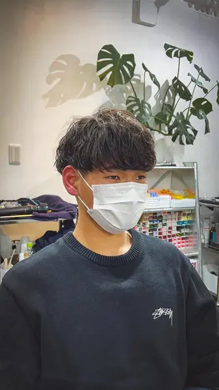 ショート パーマ メンズ Je suis heureuse Tres所属・✨骨格矯正メンズ特化 美容師公平✨のヘアスタイル