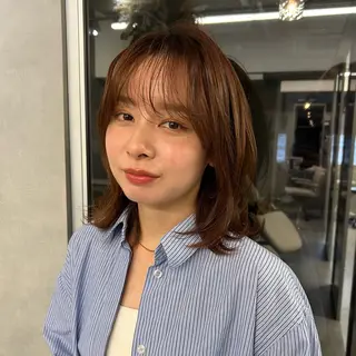 ミディアム 阿倍野/髪質改善 /縮毛矯正/坪田幸広のヘアスタイル