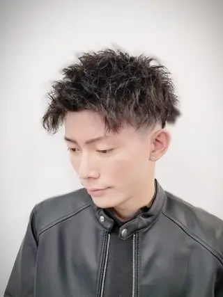 ショート パーマ メンズ LIBERTY・野地 barber  NDのヘアスタイル
