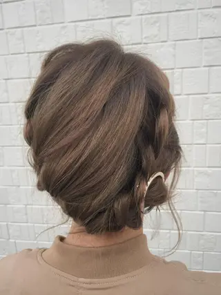 ミディアム カラー ヘアアレンジ ハットリ /北習志野のヘアスタイル