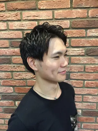ショート パーマ 赤坂barber 古澤慶一郎【モテ髪】のヘアスタイル