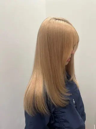 セミロング 暖色カラー/似合わせ カット/名古屋/辻のヘアスタイル