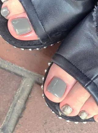 ネイル I-nailロング /ワンホン/キラキラのネイルデザイン