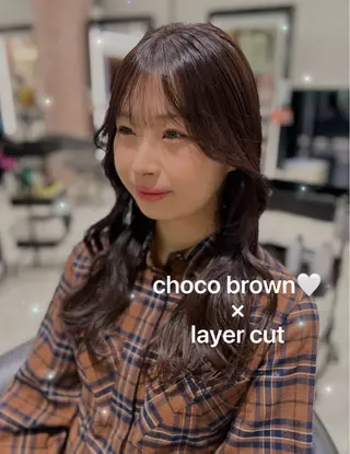 セミロング カラー 顔周り/透明感/銀座 🩵りのせのヘアスタイル