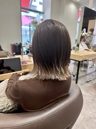 ミディアム 艶カラー🌟 透明感カラー🌟磯部のヘアスタイル