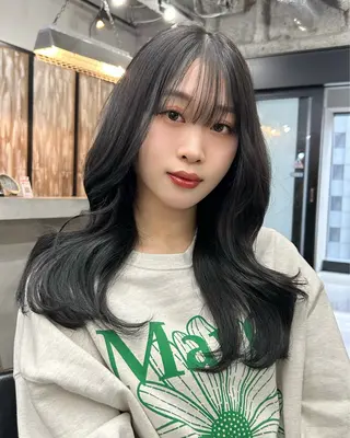 ロング カラー 韓国ヘアNo.1🤎 レイヤー／いちかのヘアスタイル