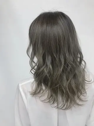 セミロング カラー ヘアアレンジ GiseL天神カラー 髪質改善/ブリーチのヘアスタイル