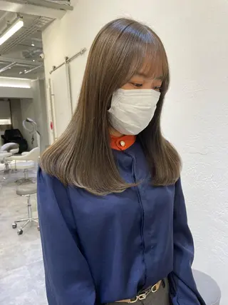 セミロング カラー ヘアアレンジ 🍃柔らかヘアー田中 瑞希🍃のヘアスタイル