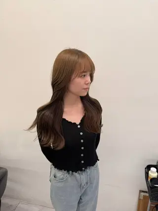 セミロング カラー ヘアアレンジ 艶カラー の達人のヘアスタイル