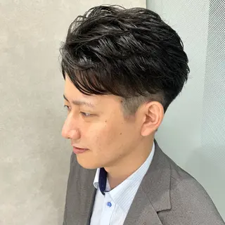 パーマ メンズ ダウンパーマ特化💎 ボブ・レイヤーりなのヘアスタイル