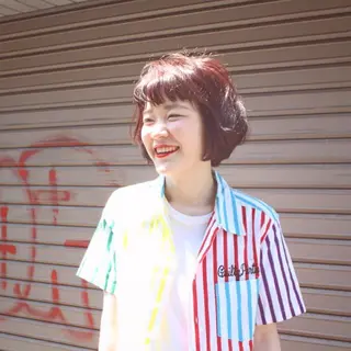 ショート カラー パーマ MIRUCO by KURAKU所属・マキシ ヤスアキのヘアスタイル