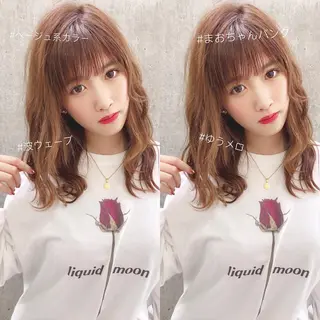 セミロング カラー 店長/mao/ 前髪/顔周りカットのヘアスタイル