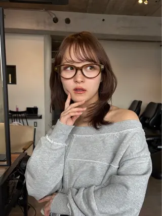 ミディアム カラー 🐕‍🦺似合わせ 🐕‍🦺akariのヘアスタイル