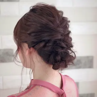 セミロング ヘアアレンジ これた🧸ヘアメ職人 ♡髪質改善♡カラーのヘアスタイル