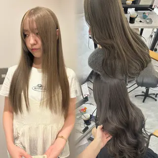 ロング カラー Megu/ベージュ/ 透明感カラーのヘアスタイル