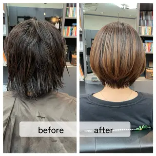 ショート 🌷ナチュラル/ 似合わせ🌷長岡のヘアスタイル