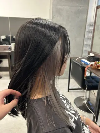 セミロング カズキ🌼曲がる縮毛 ／くせ毛パーマのヘアスタイル