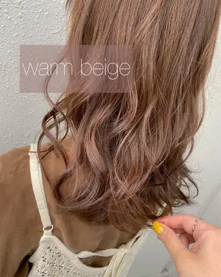 セミロング カラー 後藤紗英/髪質改善 /オリーブベージュのヘアスタイル