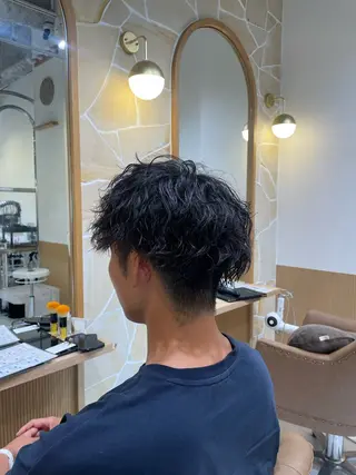 ショート パーマ メンズ 辻 雅也のヘアスタイル