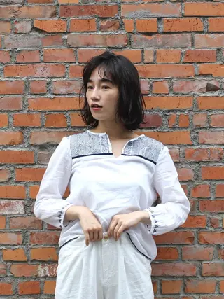 ミディアム パーマ 酒井 麻里のヘアスタイル