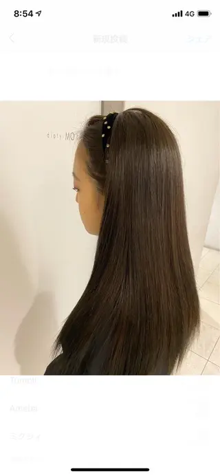 ロング カラー dipty MOILA所属・辻 貴音のヘアスタイル