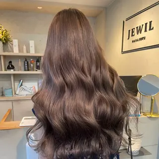 ロング カラー ブリーチなしピンク 赤井龍斗のヘアスタイル