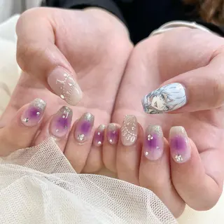 セミロング 池袋痛ネイル Nok. 渡辺のネイルデザイン