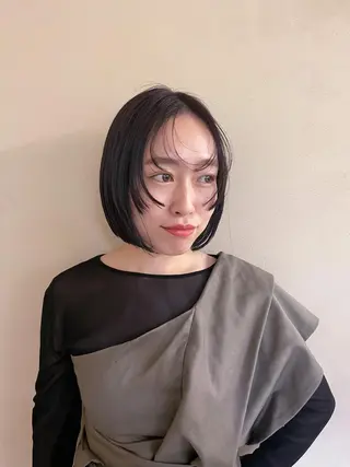 ミディアム カラー 木村 桃子のヘアスタイル