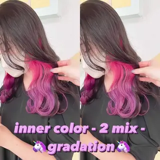 カラー 渋谷:インナーカラー ／🍒エリカ🍒のヘアスタイル