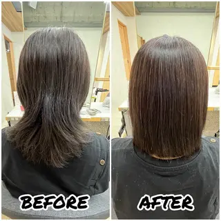 ミディアム 髪質改善美容師 鈴木のヘアスタイル