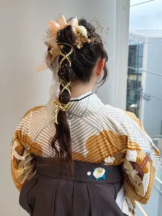 ロング カラー ヘアアレンジ hibiki/セット /透明感カラーのヘアスタイル