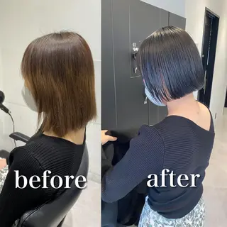 ショート カラー パーマ ヘアアレンジ メンズ キッズ ネイル マツエク・マツパ アイブロウ 髪質改善絹髪質感TR レイヤーカット/熊澤のヘアスタイル