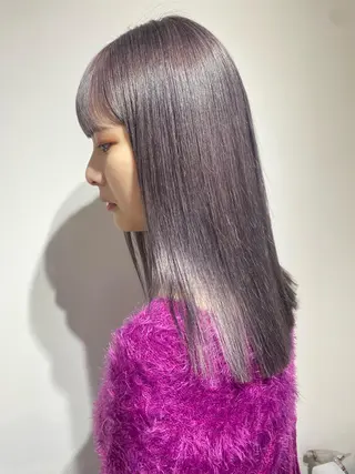 ミディアム カラー 韓国×髪質改善カラー 💎hinaのヘアスタイル