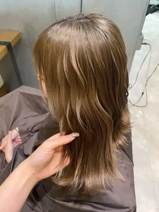 ミディアム カラー 希優🌺ソムリエ /ブリーチ/カットのヘアスタイル