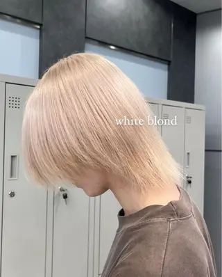 ショート カラー ヘアアレンジ ハイトーン/透明感 髪質改善/rinaのヘアスタイル