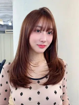 セミロング レイヤー/顔周り 田山　穂波のヘアスタイル