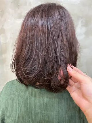 ミディアム カラー ヘアアレンジ 志賀 あずみのヘアスタイル
