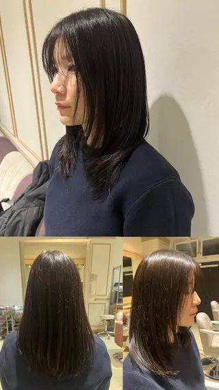 セミロング カラー 長瀬 叶翔のヘアスタイル